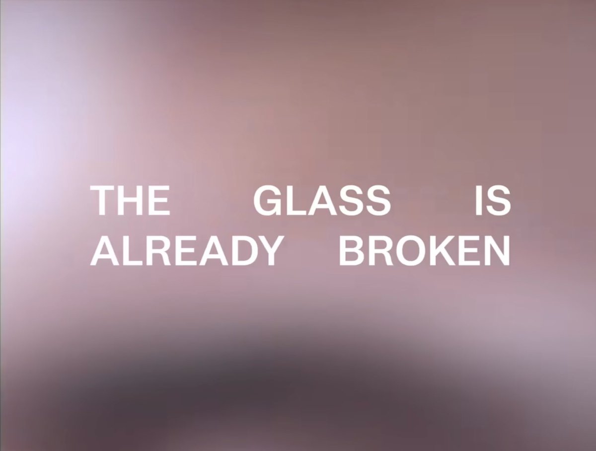 sadgalnel's tweet photo. THE GLASS IS ALREADY BROKEN https://t.co/gTof0XNqj5