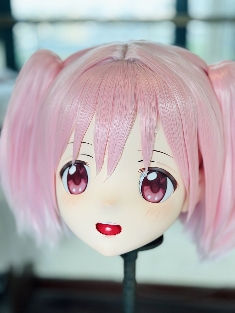 Stock full head lockable Kigurumi mask “ Kaname Madoka”. Fit for head within 63cm. Super cute and high quality, good price. Please leave a msg or email at : alicekiggarden@gmail.com