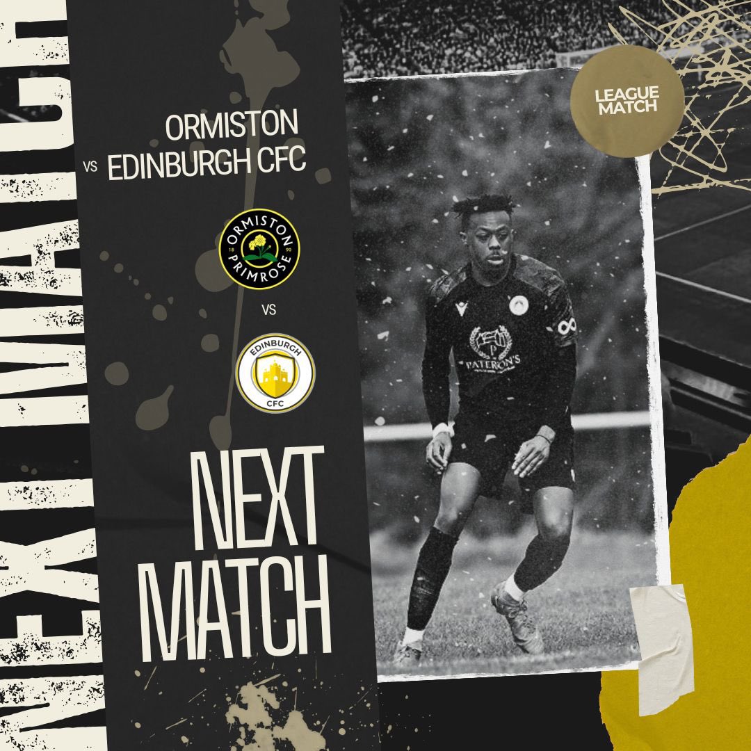🗓️ Saturday Football

On the road this weekend as we travel to face <a href="/ormifootball/">Ormiston Primrose Football Club</a>, looking to turn our recent cup form into league points.

🏟️ New Recreation Park
🆚 Ormiston Primrose
🕒 Kick-off: 14:30
🏆 East of Scotland Third Division
