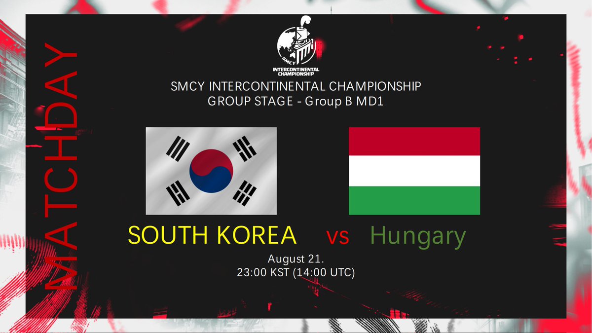 [MATCHDAY]
<a href="/CR_Supremacy/">Supremacy League</a> 인터콘티넨탈 챔피언십 대회가 시작됩니다!

한국의 첫 경기 그리고 대회 개막전이 저녁 11시에 시작합니다!

상대는 헝가리(<a href="/TeamHungaryCR/">Team Hungary</a>)입니다. 선수들에게 많은 응원 부탁드립니다!