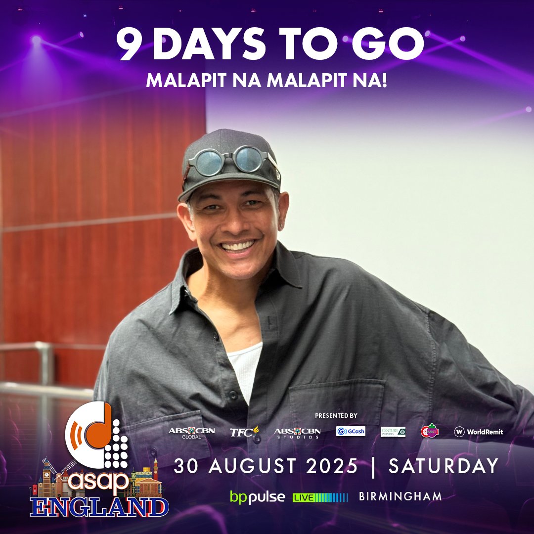 KapamilyaTFC's tweet photo. REHEARSALS DONE! Sir Gary Valenciano, may ka-collab sa #ASAPEngland? 😲 OMG, kaabang-abang!

Get your tickets habang available pa 👉 https://t.co/56UcTQNUdh

#ASAPEngland #ASAPEngland2025 #GaryV #MrPureEnergy https://t.co/BjYoBLLIl9