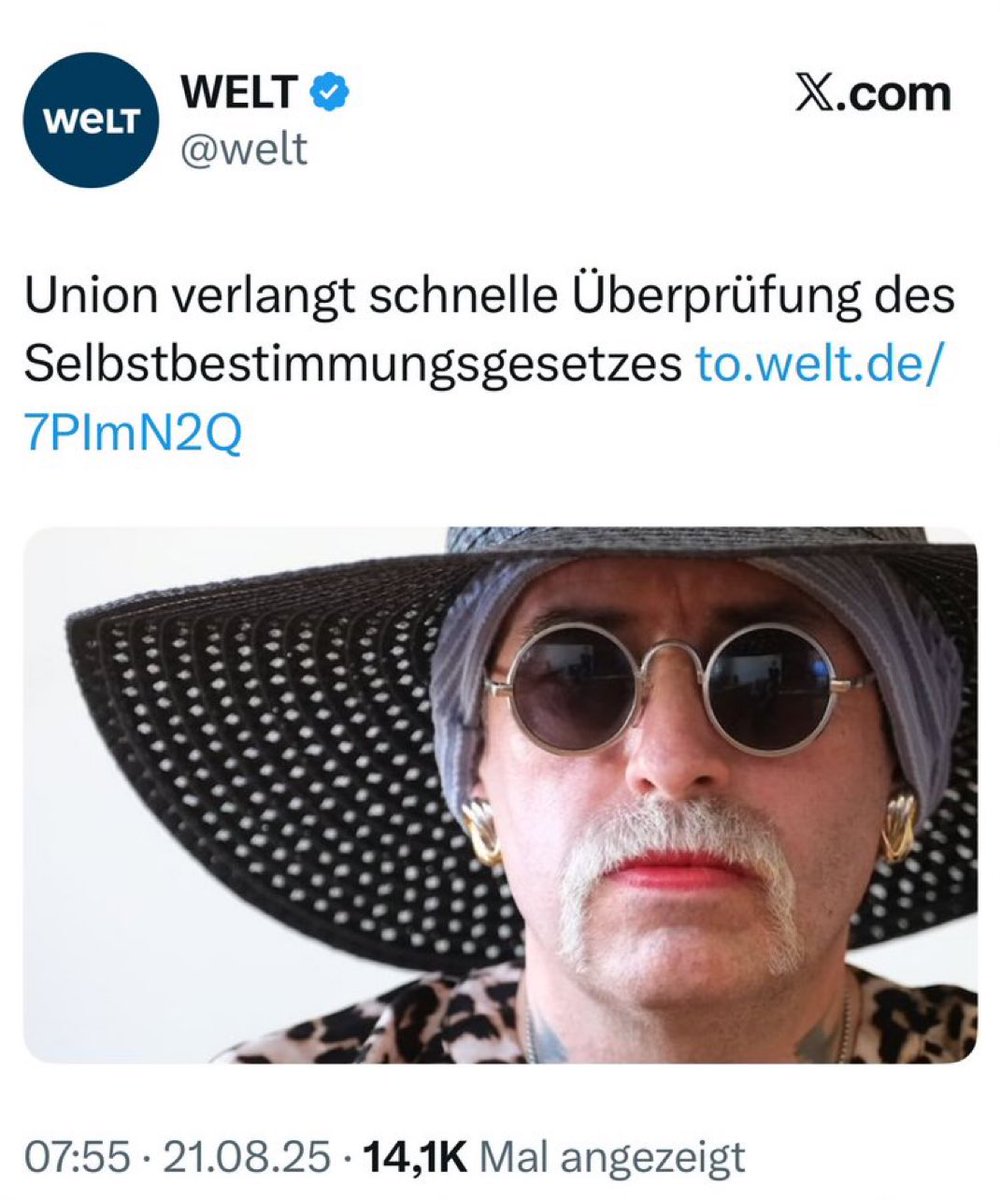 Wer Wind sät, wird Sturm ernten… 
Das #Selbstbestimmungsgesetz der Linksgrünen in einem Bild! 👇🏻