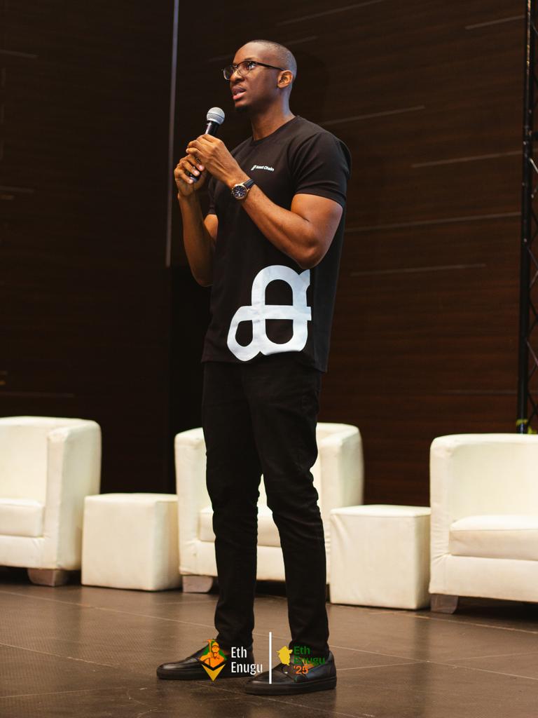 Eth_Enugu's tweet image. During the Eth Enugu‘25 Conference, @AronuUgochukwu, the Co-founder of @rwaassetchain
Spoke on why Asset Chain was built, Here are some take home;
We need to build more than consume; that's actually the vision of @rwaassetchain.
And while you build, learn to be so valuable for…