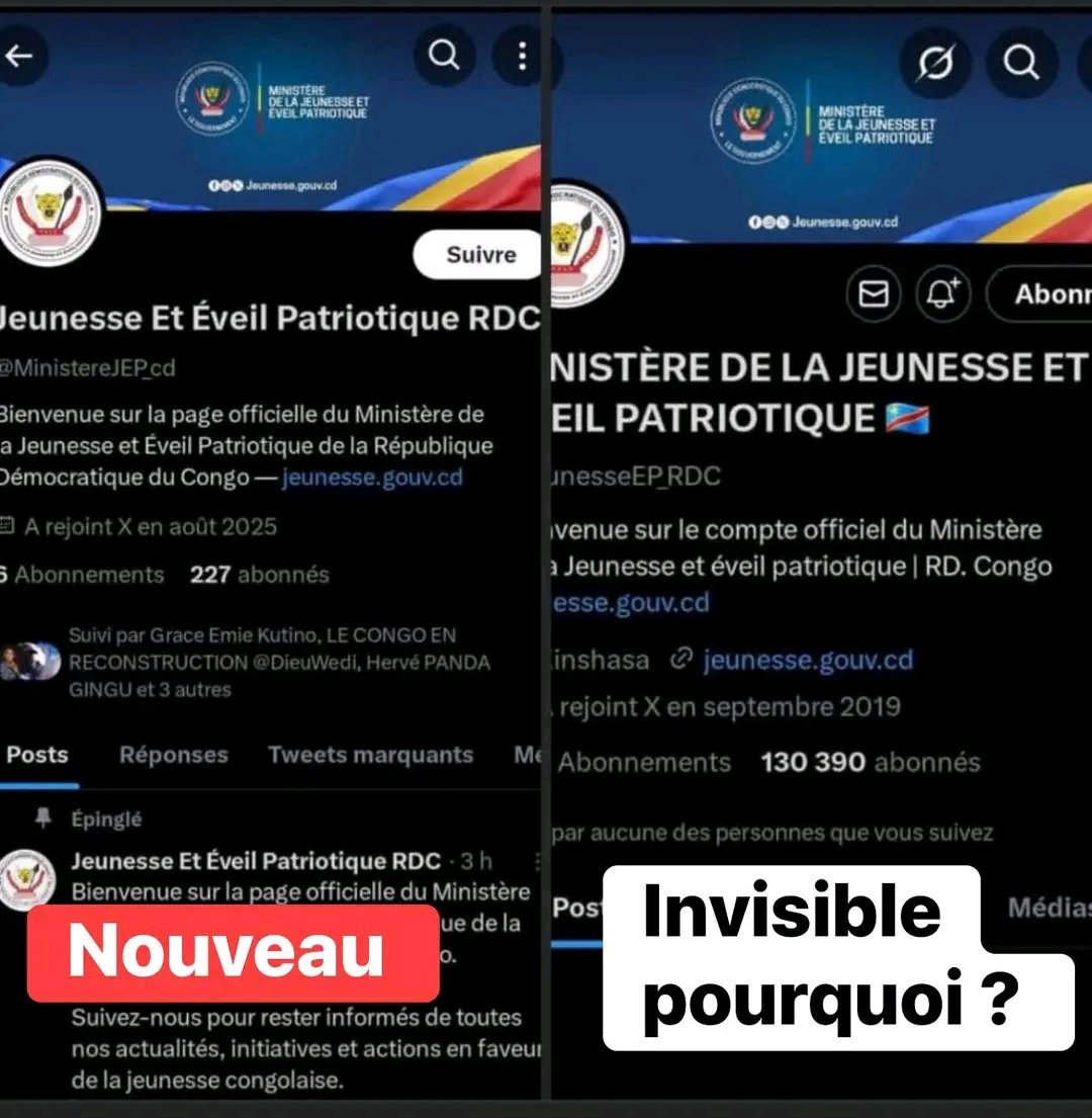 LeDécodeur TOUT KIN (@decodeurtout) on Twitter photo L’ancienne ministre de la Jeunesse <a href="/Ayeganagato_N1/">Noella Ayeganagato Nakwipone</a> est partie avec le compte Twitter officiel du ministère (120K abonnés). La nouvelle a dû en créer un autre… 🤦🏽♂️
Chez nous, un ministère = un compte TikTok : tu pars, tu prends tout.
🤣🤣🤣🤣🤣🤣🤣🤣🤣🤣
<a href="/GraceKutino/">Grace Emie Kutino</a> L’ancienne ministre de la Jeunesse <a href="/Ayeganagato_N1/">Noella Ayeganagato Nakwipone</a> est partie avec le compte Twitter officiel du ministère (120K abonnés). La nouvelle a dû en créer un autre… 🤦🏽♂️
Chez nous, un ministère = un compte TikTok : tu pars, tu prends tout.
🤣🤣🤣🤣🤣🤣🤣🤣🤣🤣
<a href="/GraceKutino/">Grace Emie Kutino</a>