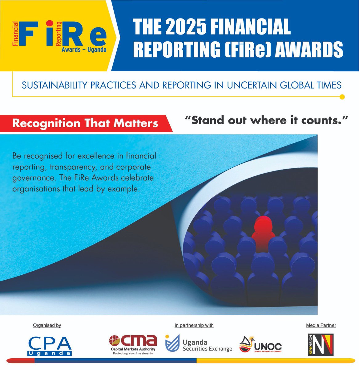 Your story could raise the bar for everyone else 💡 

Show the way in integrated and sustainability reporting.
Inspire change in your sector by participating in the #ICPAUFiReAwards25 .

#WeCreateImpact 
<a href="/CmaUganda/">CMA Uganda</a>
