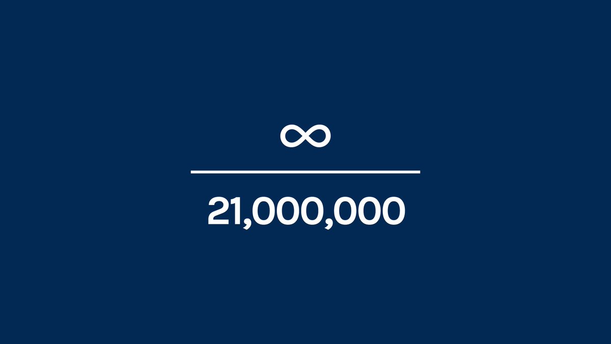 HAPPY BITCOIN INFINITY DAY!🎉 

Die bekannte Formel ∞/21 Millionen drückt aus, dass der $BTC-Preis immer weiter steigen wird, weil sich alles andere unendlich ausweitet. 📈

Dies feiert die Community jährlich am 21.08. beziehungsweise 8/21 nach US-amerikanischer Schreibweise!💡