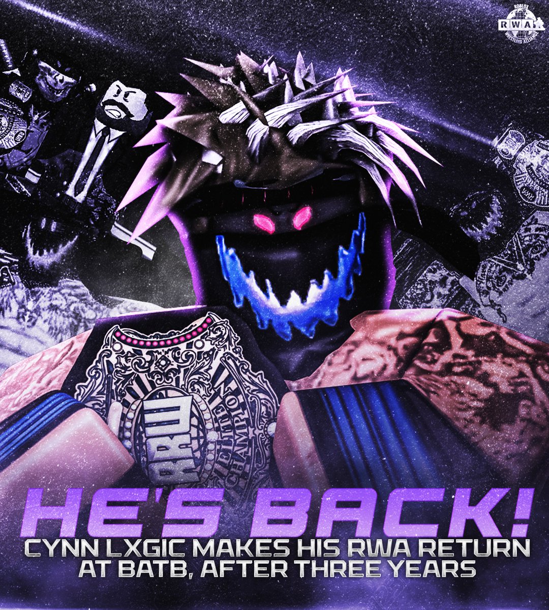 Roblox Wrestling Alliance (@rwamedia) on Twitter photo THE RETURN OF THE GMT GOAT. ๐
For the FIRST TIME since his matchup against Invictus Diddy in 2022.. <a href="/CyxnLxgicRBLX/">DISASTERPIECE</a> is set to make his RETURN to Bash at the Beach, where his LEGACY has been cemented MANY TIMES BEFORE! ๐คฉ
WHAT will Lxgic have in store for this go-around?! ๐ค THE RETURN OF THE GMT GOAT. ๐
For the FIRST TIME since his matchup against Invictus Diddy in 2022.. <a href="/CyxnLxgicRBLX/">DISASTERPIECE</a> is set to make his RETURN to Bash at the Beach, where his LEGACY has been cemented MANY TIMES BEFORE! ๐คฉ
WHAT will Lxgic have in store for this go-around?! ๐ค