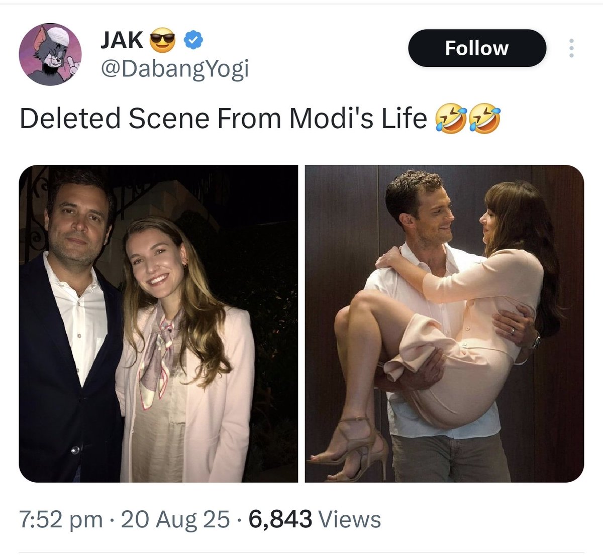Modi ji never wanted such a life. Only the son of a foreign Bar dancer can live with Porn stars.