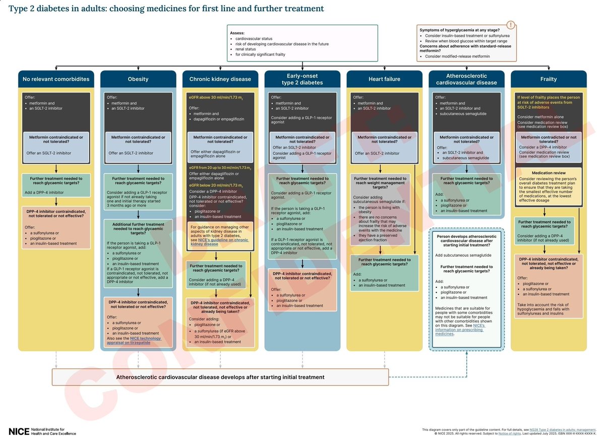 DrRaniKhatib's tweet photo. We welcome the new draft @NICEComms guidelines on T2D with its CVRM approach, focus on prevention and preference of SGLT2i and GLP-1RA for their CVRM benefits.
@NHSEngland #CVRM #CVDPREVENTION https://t.co/GN0HoiAjTc