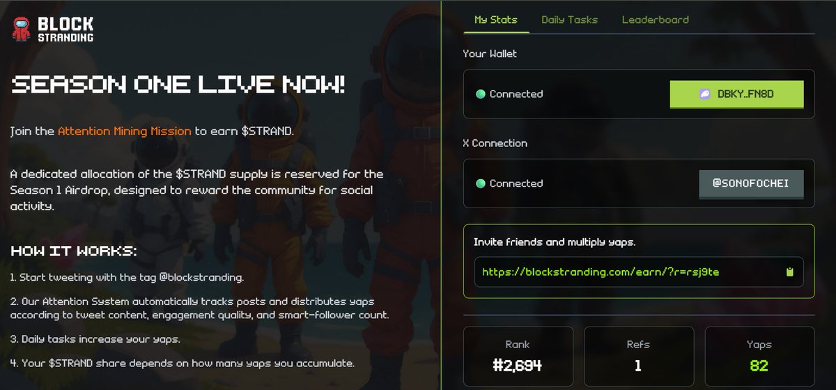 Am already racking up the LB what exactly are you still waiting for?

blockstranding.com/earn/?r=rsj9te