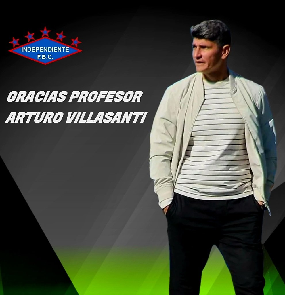 Es oficial !!
Arturo Villasanti...
Deja la conducción del <a href="/Indefbc1925/">Club independiente fbc</a>
Agradecemos al profesor y a su cuerpo técnico por la prestancia y dedicación  al frente de nuestra institución...
 Le deseamos el mayor de los éxitos ...
#Gracias_Profe...