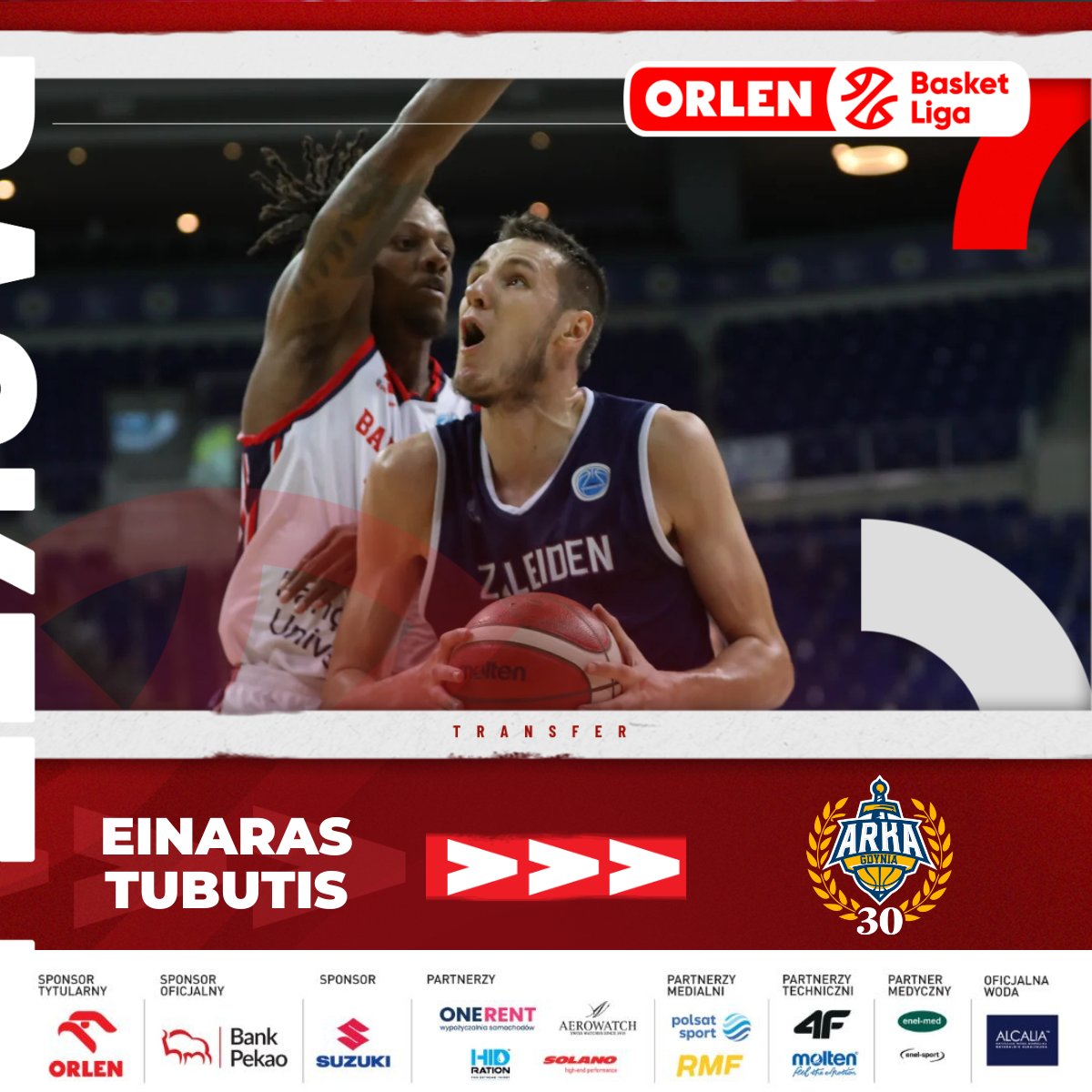 🆕 Einaras Tubutis dołącza do <a href="/ArkaGdyniaKosz/">AMW Arka Gdynia</a> 

#ORLENBasketLiga #PLKPL <a href="/GrupaORLEN/">ORLEN</a> 
fot. FIBA