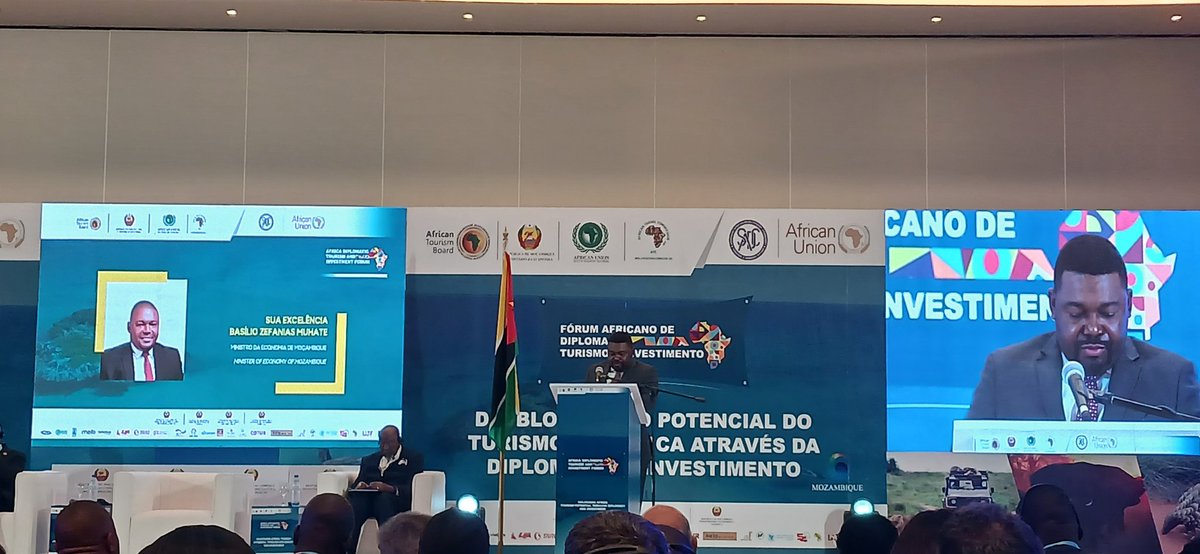 KaloAfrica's tweet photo. Africa Diplomatic Tourism and Investment Forum, Maputo, 2025:

Day 2: The main Forum-

Welcome Speech by H.E Basilio Zefanias, Minister of Economy, Mozambique at the day 2 of the ongoing #ADTIF at Montebelo, Maputo, Mozambique. https://t.co/ZMRymlU3AR