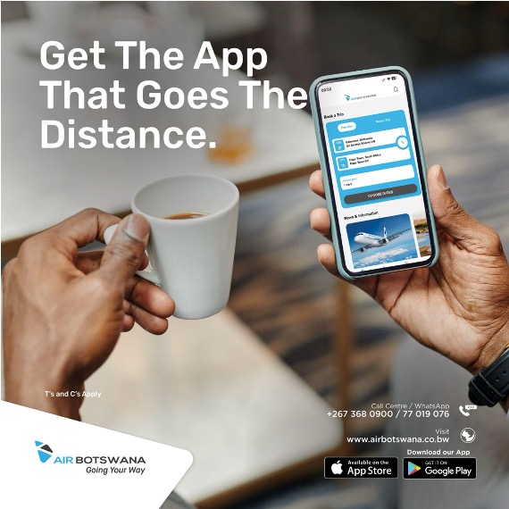 Get the Air Botswana App and check-in, manage trips, get alerts, all-in-one travel tool. Available on the Google and Apple App store

#GoingYourWay #AirBotswana