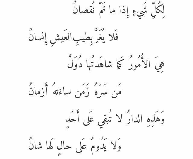 بيت شعر عربي كل يوم tweet media