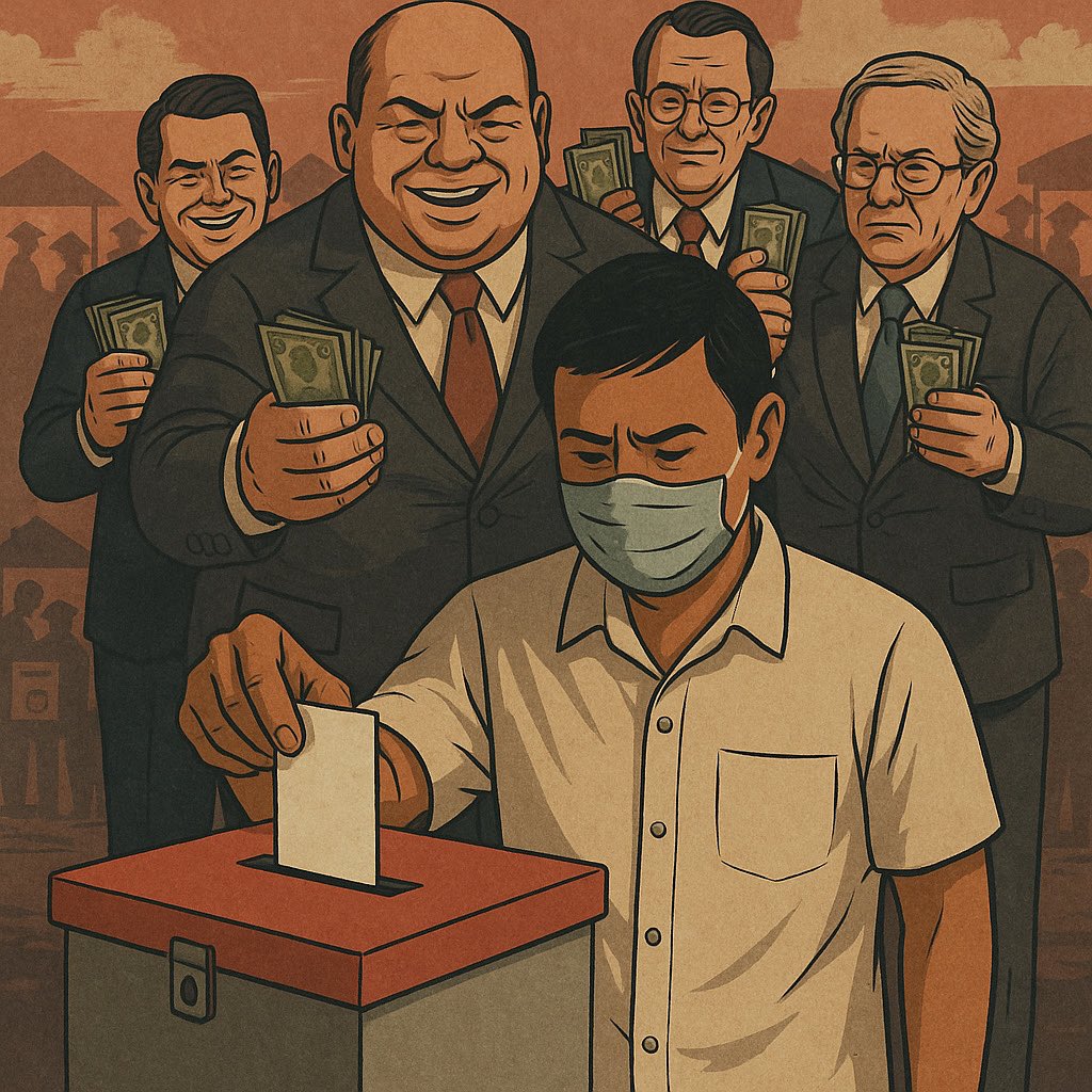 Merebut Kembali Demokrasi dari Oligarki

Dua dekade lebih reformasi berjalan, tapi demokrasi kita makin mahal dan makin brutal. Pemilu 2024 menelan Rp71,3 triliun uang negara. Ongkos kandidat? Bisa miliaran. Akibatnya, hanya yang punya modal atau ditopang oligarki yang bisa ikut