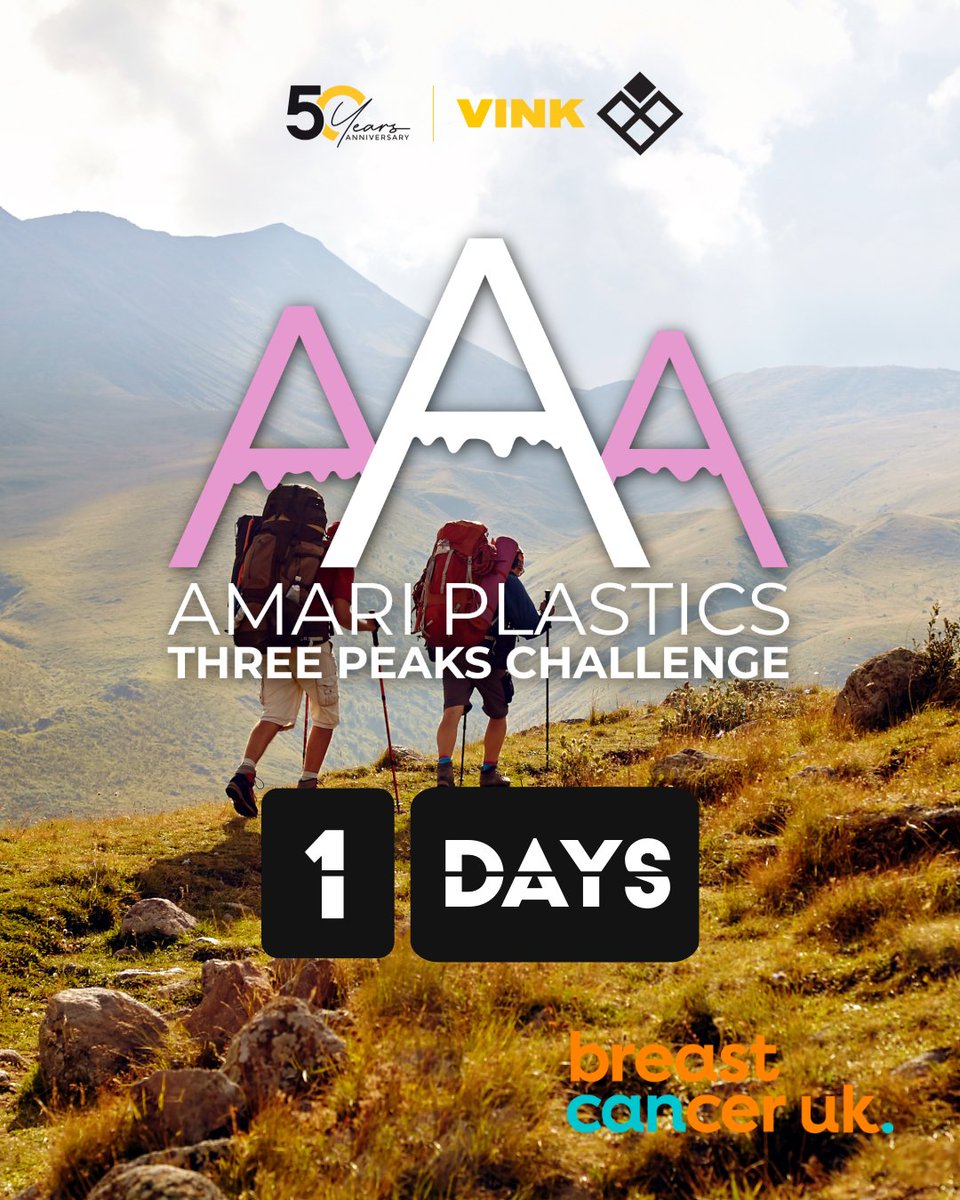 AmariManchester's tweet image. They’re doing the Three Peaks Challenge TOMORROW! 😱

It’s almost here, time for the team to pack their bags and get a good night’s sleep, because the next 24 hours are going to be a challenge!

justgiving.com/page/amari3pea…

#ThreePeaksChallenge #ThreePeaks #3Peaks #BreastCancerUK
