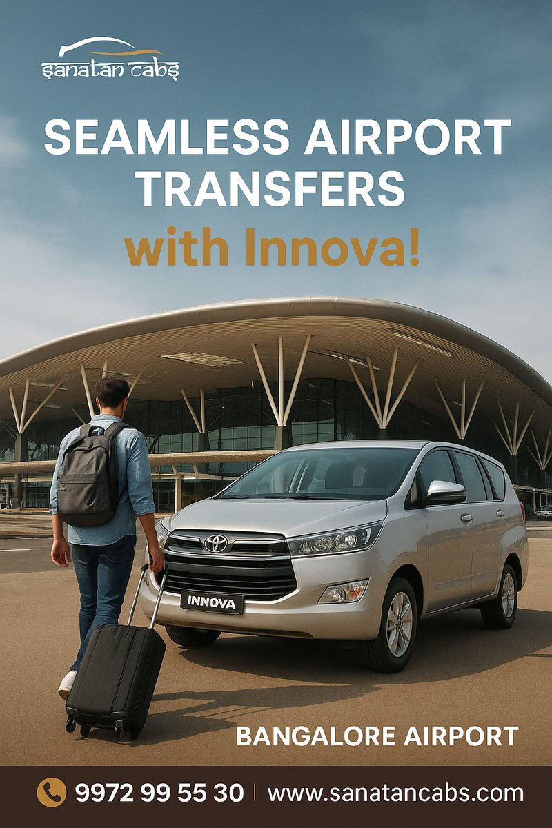 Book Your Innova Car Rental with Sanatan Cabs! 📷📷
Planning an airport transfer, local city ride, or outstation family trip? 
📷 On-Time Pickup &amp; Drop
📷 Call Now: 9972 99 55 30
📷 Book Online: sanatancabs.com
#InnovaCarRental #InnovaCabBangalore  #InnovaAirportTaxi