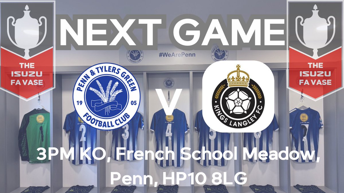 This week we welcome <a href="/KLFCofficial/">Kings Langley FC</a>  for the <a href="/thefavase/">TheFavase</a> first qualifying round. 
🕒3PM
📌French School Meadow, Penn, HP10 8LF
🆚Kings Langley
💰£6