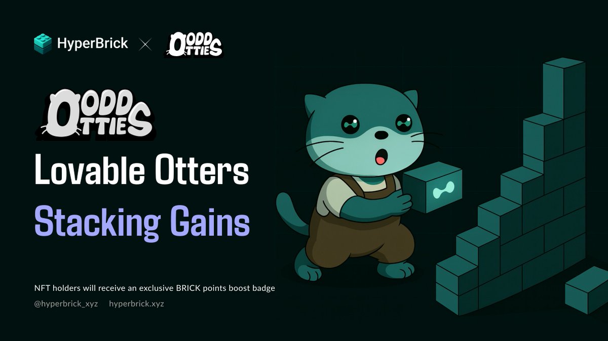 HyperBrick (@hyperbrickx) on Twitter photo HyperBrick x Odd Otties
Oddly Lovable otters, stacking bricks, stacking gains.
<a href="/ottionhl/">Odd Otties</a> holders get a special badge that boosts BRICK points.
Snapshot taken.
Time to stack🦦 HyperBrick x Odd Otties
Oddly Lovable otters, stacking bricks, stacking gains.
<a href="/ottionhl/">Odd Otties</a> holders get a special badge that boosts BRICK points.
Snapshot taken.
Time to stack🦦