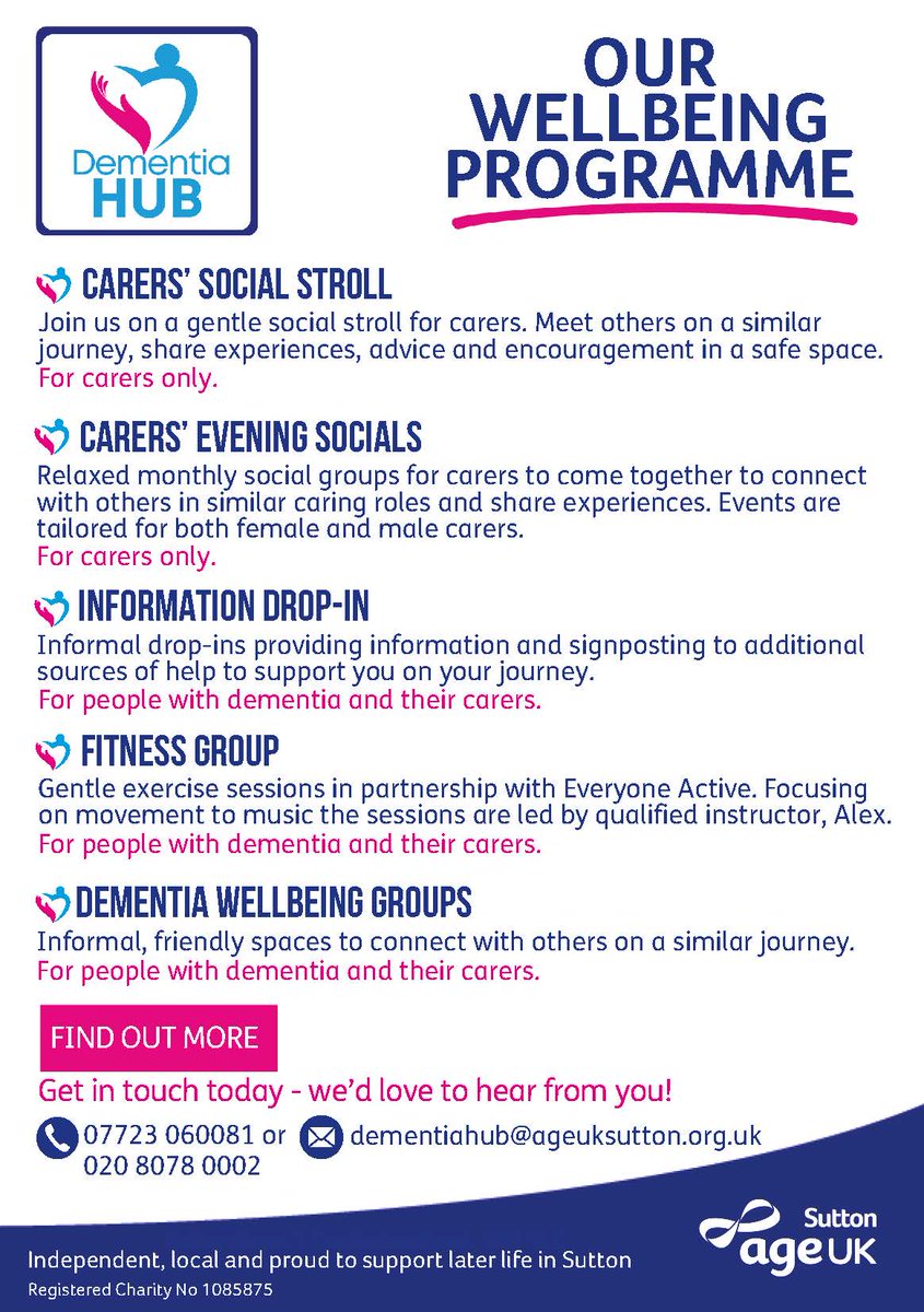 BedzedP's tweet photo. Dementia Support sessions are coming to Bedzed Community Centre. Please register interest with Age UK, by contacting them directly @ageuk https://t.co/uv9JIjjj36