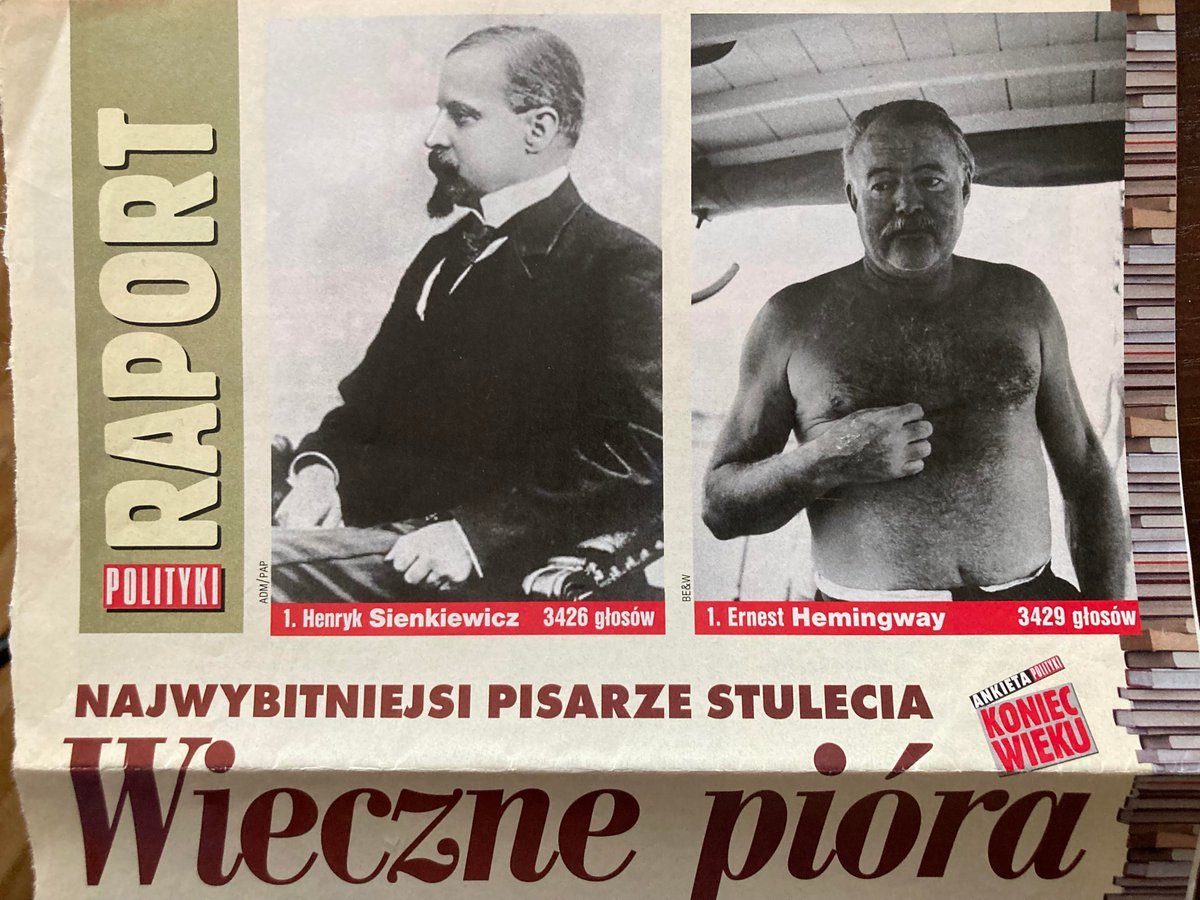 George Machura 🇵🇱 (@machurajerzy) on Twitter photo Czas na wyniki:📚 1/2
Brawa dla <a href="/michalkosiorek/">Michał Kosiorek</a> i <a href="/w_sercu_ksiazki/">W sercu książki</a> za znajomość literatury i literackich gustów Polaków 👏😃
"10" 🇵🇱 :
1. Sienkiewicz, 2. Żeromski, 3. Reymont, 4. Lem, 5. Szymborska, 6. Miłosz, 7. Gombrowicz, 8. Wyspiański, 9. Mrożek, 10. Tuwim
<a href="/Polityka_pl/">Tygodnik POLITYKA</a> Czas na wyniki:📚 1/2
Brawa dla <a href="/michalkosiorek/">Michał Kosiorek</a> i <a href="/w_sercu_ksiazki/">W sercu książki</a> za znajomość literatury i literackich gustów Polaków 👏😃
"10" 🇵🇱 :
1. Sienkiewicz, 2. Żeromski, 3. Reymont, 4. Lem, 5. Szymborska, 6. Miłosz, 7. Gombrowicz, 8. Wyspiański, 9. Mrożek, 10. Tuwim
<a href="/Polityka_pl/">Tygodnik POLITYKA</a>