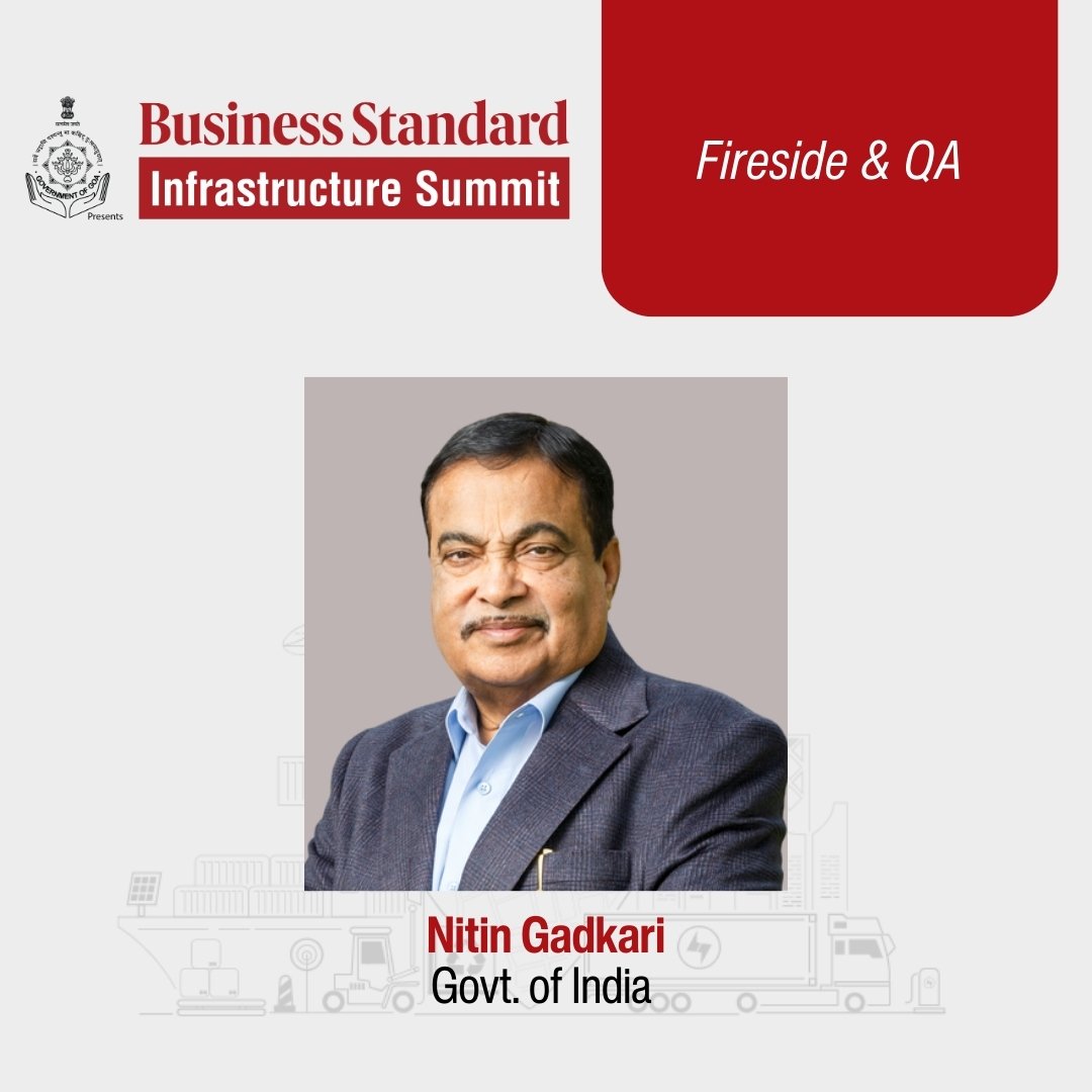 Business Standard (@bsindia) on Twitter photo What does it take to build highways that can keep up with India’s growth ambitions?
Nitin Gadkari shares insights and answers in a fireside & QA session at the BS Infrastructure Summit.
Watch now: bit.ly/Infrastructure…
<a href="/nitin_gadkari/">Nitin Gadkari</a>, <a href="/OfficeOfNG/">Office Of Nitin Gadkari</a> | <a href="/nivmook/">Nivedita Mookerji</a>
#BSInfra What does it take to build highways that can keep up with India’s growth ambitions?
Nitin Gadkari shares insights and answers in a fireside & QA session at the BS Infrastructure Summit.
Watch now: bit.ly/Infrastructure…
<a href="/nitin_gadkari/">Nitin Gadkari</a>, <a href="/OfficeOfNG/">Office Of Nitin Gadkari</a> | <a href="/nivmook/">Nivedita Mookerji</a>
#BSInfra