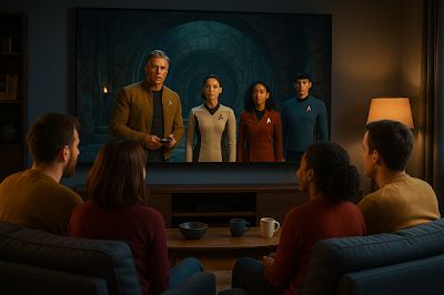 ussdauntless's tweet photo. The Dauntless crew’s S3E5 watch party of Strange New Worlds dove into Vadia Nine’s quantum-shifting ruins, an alien possession, and a tragic loss, leaving us with theories, debates, and stronger bonds across the fleet.

https://t.co/FRiu6fQYX9

#StarTrek #StarfleetLife https://t.co/1n3ATzoiYs