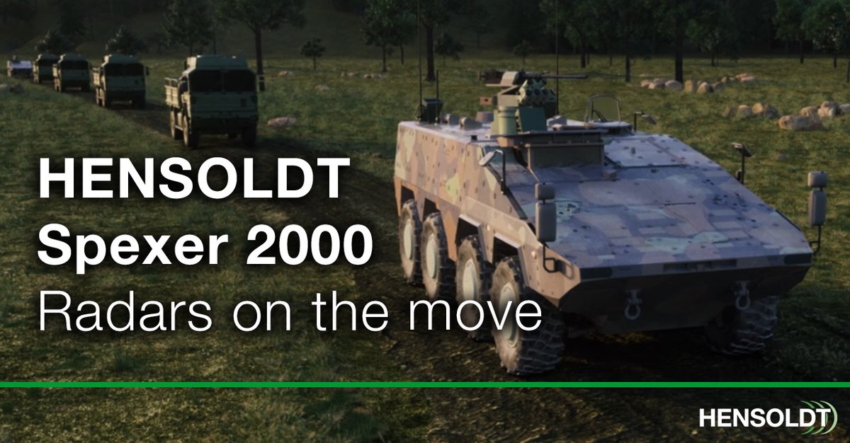 hensoldt's tweet photo. Traditional #radar systems cannot operate effectively while moving. With the #Spexer 2000 3D MkIII, @HENSOLDT developed a solution to address this battlefield challenge.
 
More in our article at https://t.co/Anm8dtBWbo or live at the upcoming #DSEI in London. #detectandprotect https://t.co/uRJzMMj3Q0