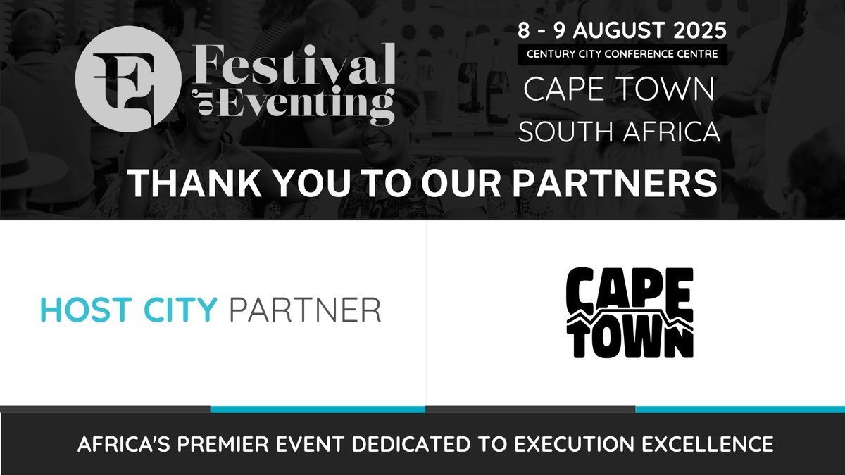 FestOfEventing's tweet photo. A heartfelt thank you to our Host City Partner, @CityofCT, &amp; our Venue Sponsor, @CCConferenceZA 🌍✨

Cape Town – the eventing capital of Africa – gave us the perfect stage to launch the #FestivalofEventing. 💛🌱

#FOE2025 #Eventing2025 https://t.co/UvcyxGBi1c