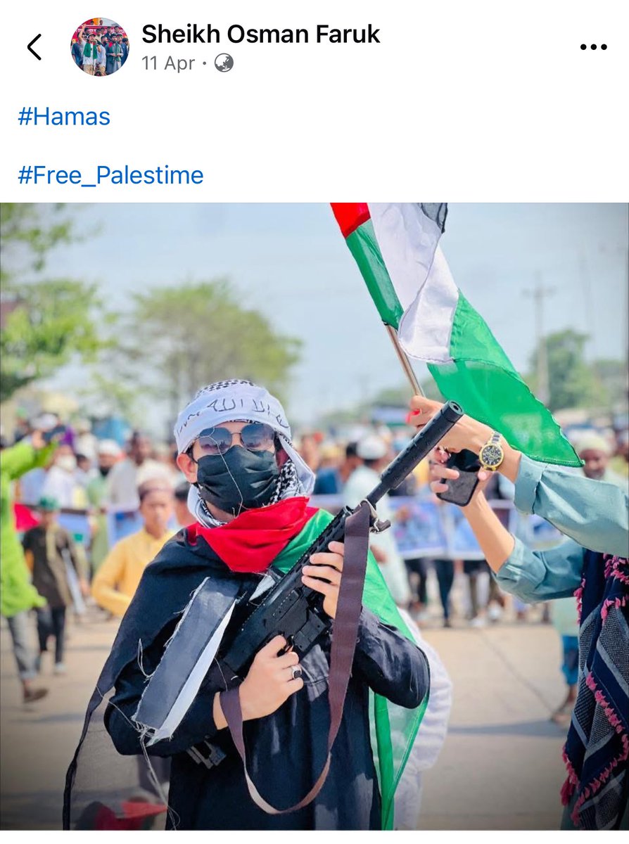 Save Bangladeshi Hindus🇧🇩 (@sbhpage) on Twitter photo The person waving the Kalema flag is openly carrying a gun and broadcasting terrorist acts on Facebook. Yet, Bangladesh’s authorities remain silent. It seems the law is applied only to Hindus, not even against such blatant threats.
#SaveBangladeshiHindus
<a href="/MEAIndia/">Randhir Jaiswal</a> <a href="/ANI/">ANI</a> <a href="/hrw/">Human Rights Watch</a> The person waving the Kalema flag is openly carrying a gun and broadcasting terrorist acts on Facebook. Yet, Bangladesh’s authorities remain silent. It seems the law is applied only to Hindus, not even against such blatant threats.
#SaveBangladeshiHindus
<a href="/MEAIndia/">Randhir Jaiswal</a> <a href="/ANI/">ANI</a> <a href="/hrw/">Human Rights Watch</a>