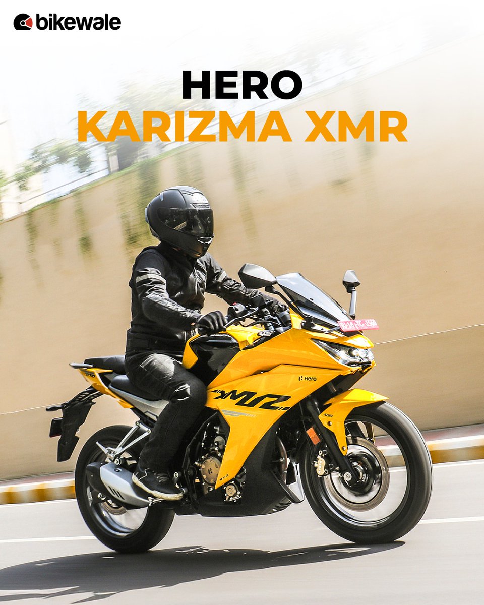 BikeWale's tweet photo. A legend redefined – the Hero Karizma XMR is back with style, power & dominance. Swipe through its gallery now!
#hero #karizmaxmr #herokarizmaxmr #bwphotos #bikes #motorcycles #bikeupdates #motorcycleupdates https://t.co/cIcWz839WV
