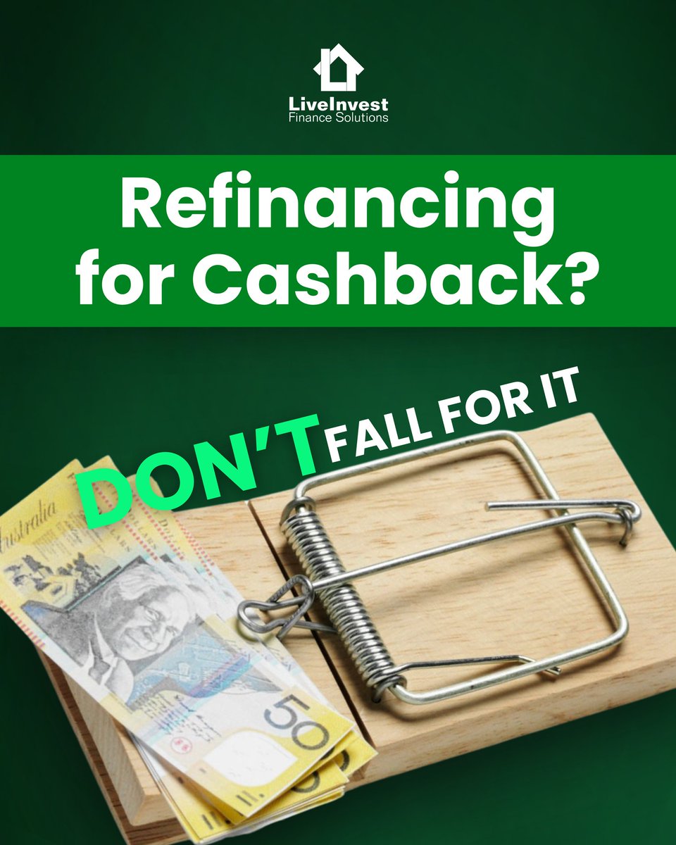 LiveInvestAus's tweet image. A cash-back offer can cost more long-term 💸 Check rates, fees &amp;amp; break-even before refinancing.
#RefinanceTips #LoanAdvice #SmartBorrowing #CashbackPitfalls