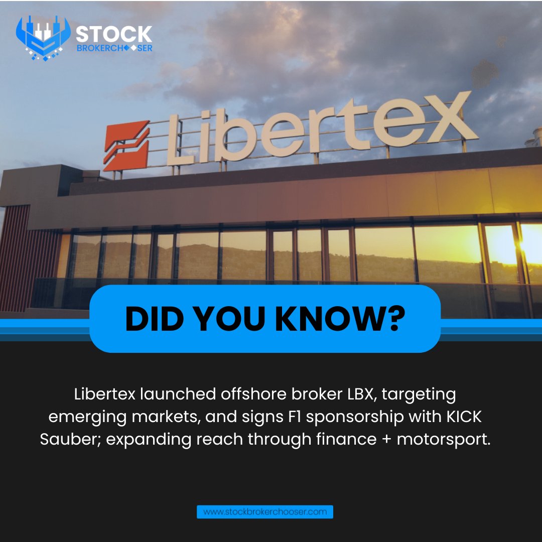 ChooserStock's tweet photo. 📢 Did you know?
Libertex has launched LBX Broker, targeting emerging markets, 🌍 and partnered with KICK Sauber F1 🏎️ for global exposure.
A bold move blending finance with motorsport for maximum reach! ⚡
#Libertex #LBXBroker #F1Partnership #TradingNews #BrokerUpdate https://t.co/i9SXrGA2Hp
