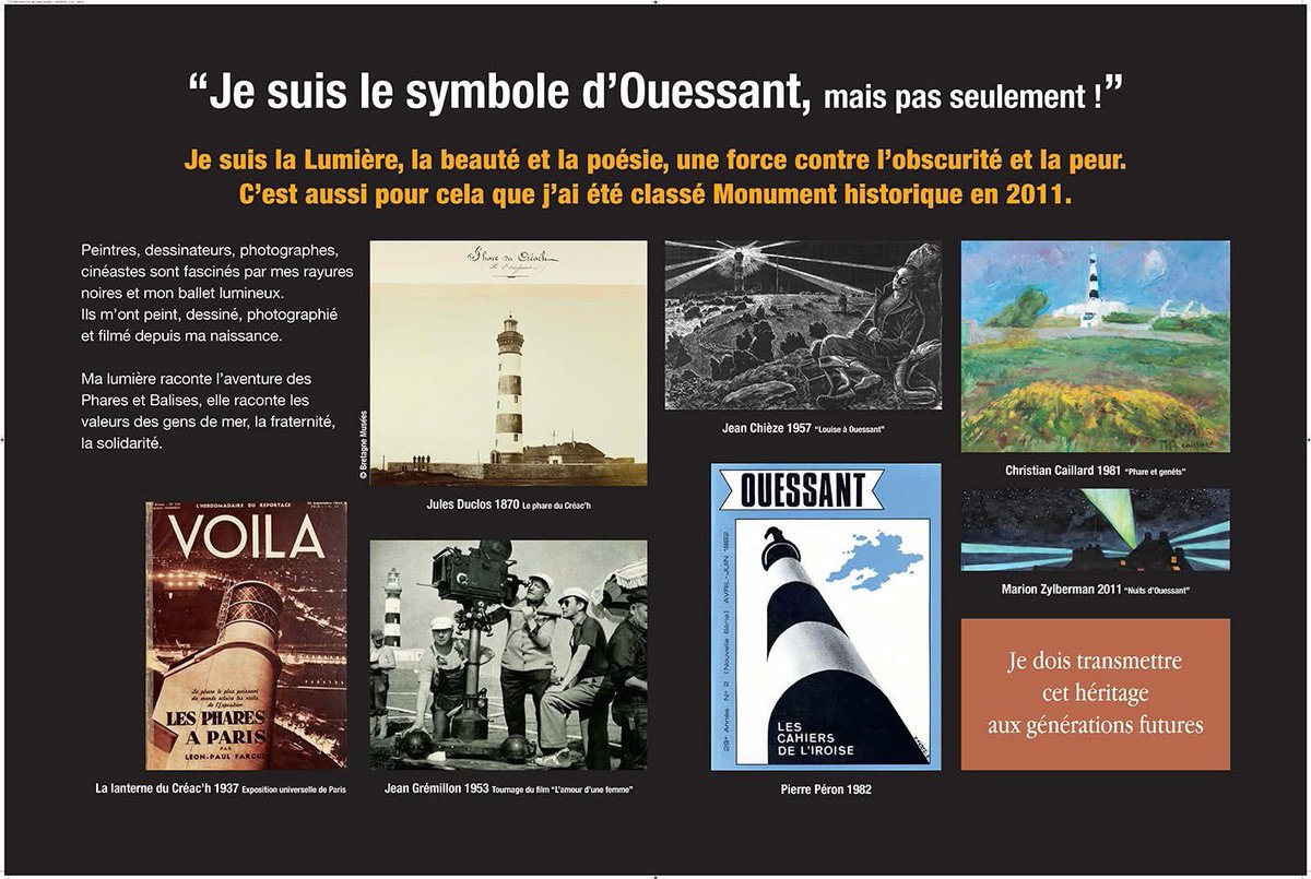 [💡Exposition « Moi, le Créac’h » ]

En hommage à la lumière du Créac’h et à son histoire, l’expo  « Moi, le Créac’h » vient d’être dévoilée à Ouessant, une expo à laquelle j’ai modestement contribué : ⬇️