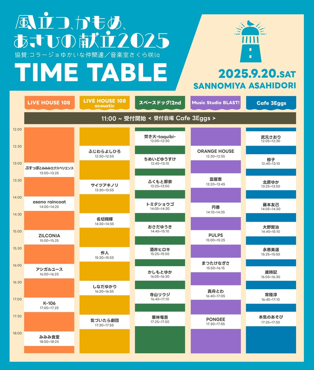 pusuppo's tweet image. 🍁🍂タイムテーブル解禁🍁🍂

#ぷすっぽ はLIVE HOUSE 108で
トップバッター13:00〜出演！

この日はボーカルゆうと&amp;amp; #みみみ食堂 の4人バンド編成でお届けします！お楽しみにっ！🔥

シークレットゲストとして #ZILCONIA も発表されました！🙌✨

ソールドアウト間近！！？
予約まだの人は急げ〜🏃💨