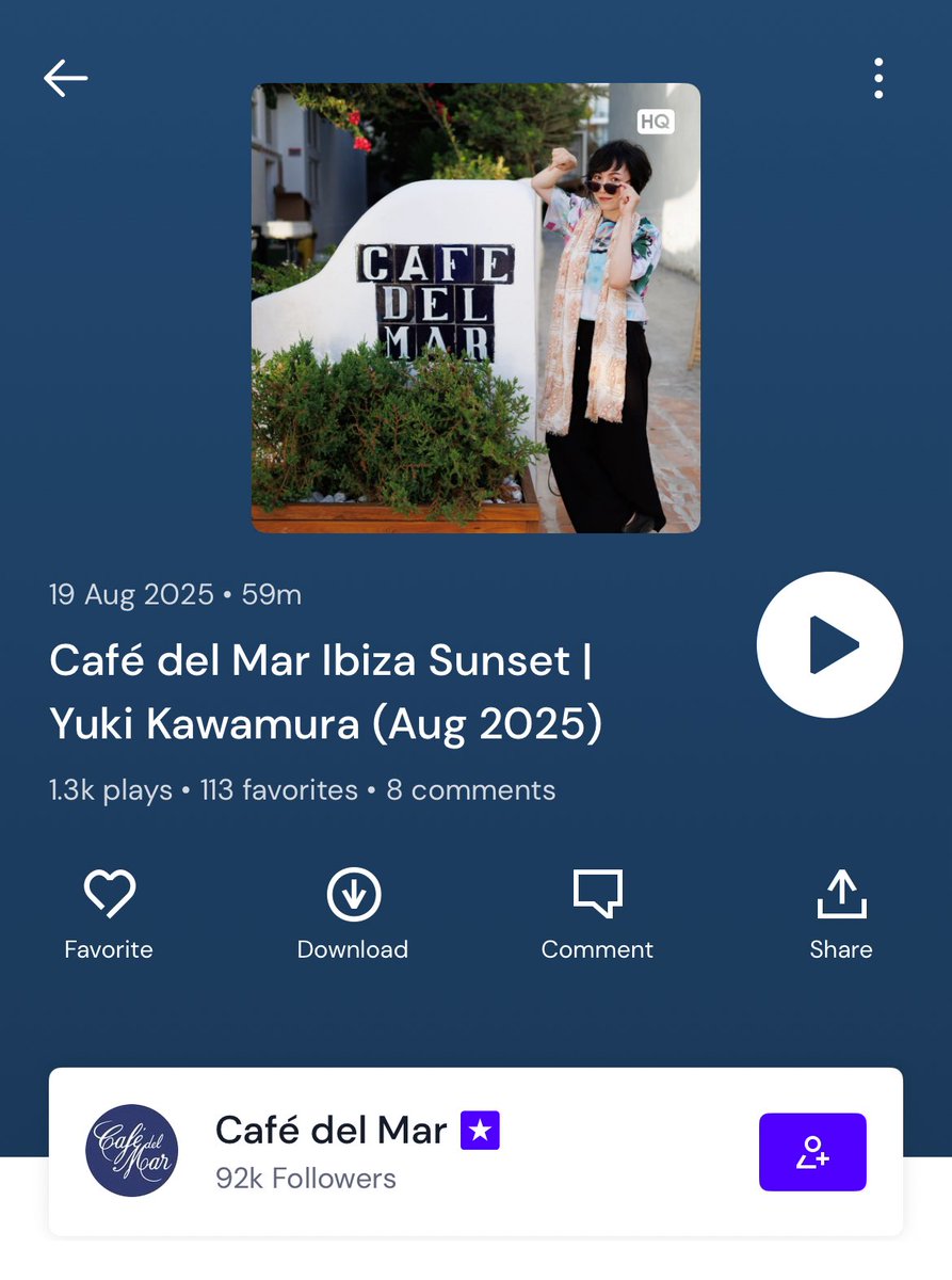 yukikawamura821's tweet photo. イビサ島のカフェデルマー公式 #Mixcloud にアップされたライブミックスですが、一日で1300再生突破!😭60分近くあるのに…🏖️🙏
https://t.co/VzxPtU8emf
#バレアリック #Balearic #イビサ島 #Ibiza #CafedelMar #カフェデルマー https://t.co/vPH5VqiuG9