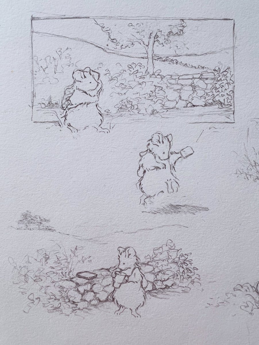 MorrisMouse_PA's tweet photo. Last night I was trying to work out a walking sequence ❤️🐭 #morrismouse #onthephone #drystonewall #countryside https://t.co/fgW01cYByS
