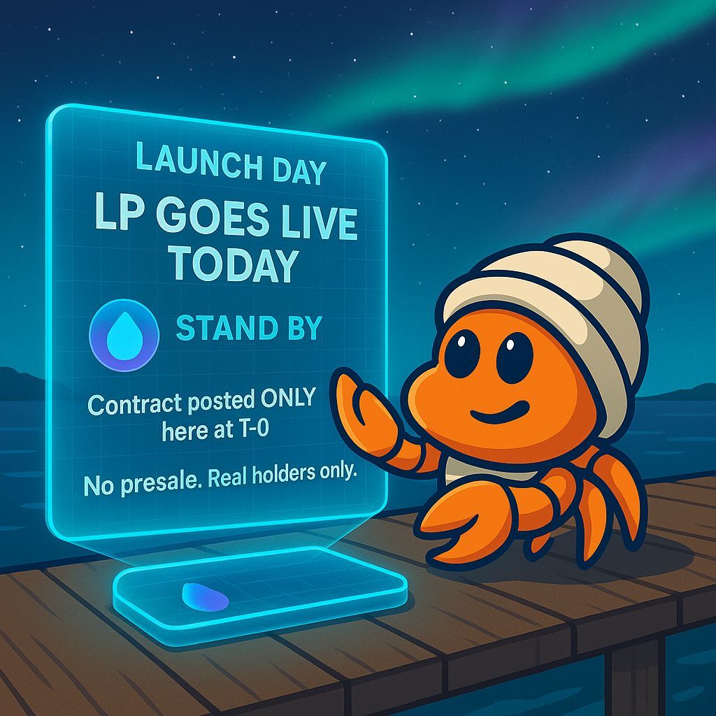 0x_bitcrab's tweet photo. Today's the day we go live! We're funding this ourselves, launching initially with a modest CRAB–SOL pool. No presale involved. As we expand, we'll increase liquidity and introduce CLMM &amp; USDC pairs. public updates coming soon. ❤️ #CryptoLaunch #DeFi https://t.co/agSNlfyzIK