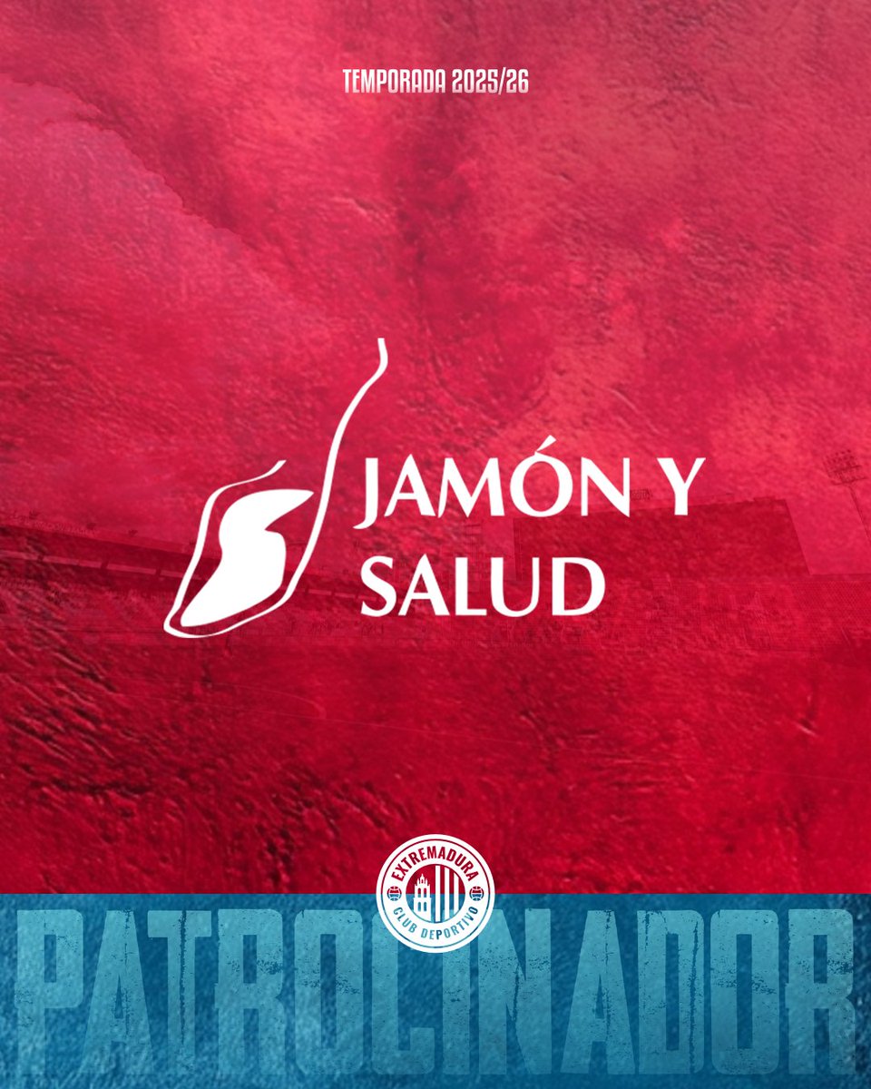 🤝 | 𝐏𝐀𝐓𝐑𝐎𝐂𝐈𝐍𝐀𝐃𝐎𝐑 𝐂𝐎𝐋𝐀𝐁𝐎𝐑𝐀𝐃𝐎𝐑 𝐀𝐙𝐔𝐋𝐆𝐑𝐀𝐍𝐀

✍️ Damos la bienvenida como patrocinador colaborador del CD Extremadura para la nueva temporada 25-26 a Jamón y Salud (<a href="/JamonySalud/">Jamon y Salud</a>), una firma internacional en productos de calidad en Extremadura, conocida