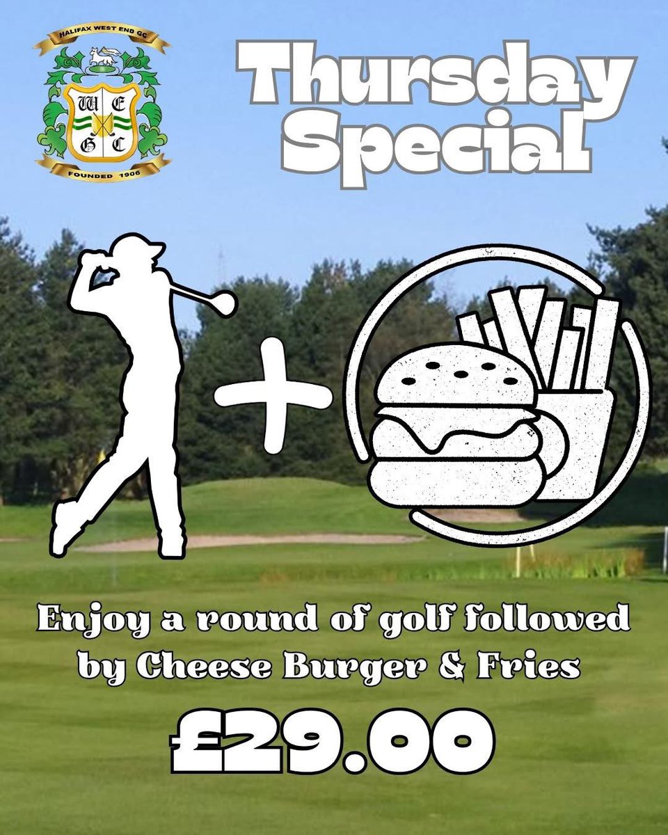 Check out our Thursday special, we still have tee times available for today. Booking has already gone live for next week.