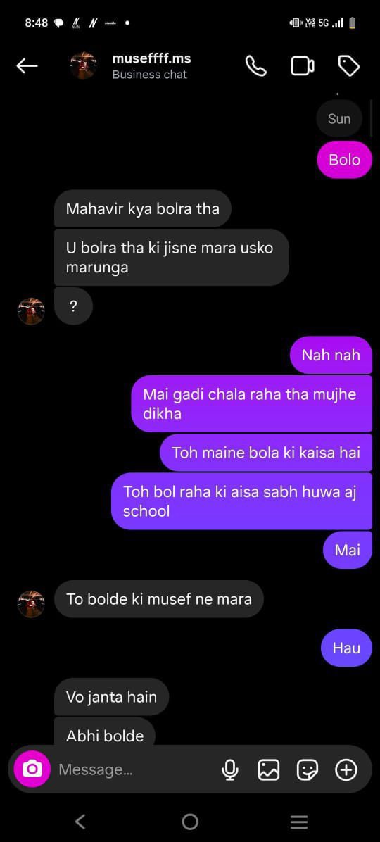 BALA (@erbmjha) on Twitter photo "Ab jo ho gaya wo ho gaya. Bolde Musef ne mara hai"
- Class 8 boy Musef stabbed class 10 Nayan to death.  
This Muslim boy shows no remorse, no fear because hatred towards KAFIRS is taught in his religion!! "Ab jo ho gaya wo ho gaya. Bolde Musef ne mara hai"
- Class 8 boy Musef stabbed class 10 Nayan to death.  
This Muslim boy shows no remorse, no fear because hatred towards KAFIRS is taught in his religion!!