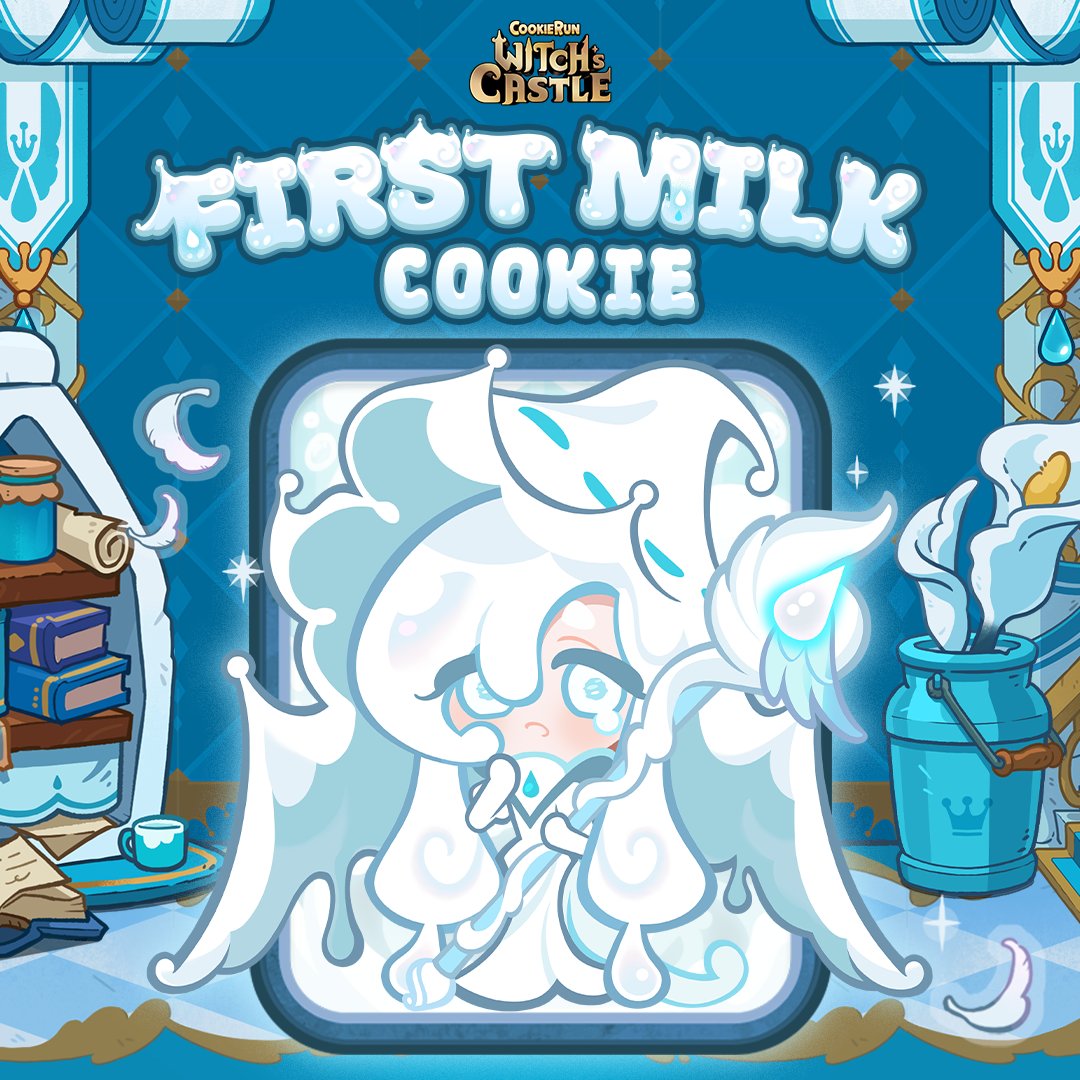 "I won't give up... I will do my very best to heal you..." ✨

Just like warm milk 🥛 gently comforts your soul,
🌟 First Milk Cookie’s tender touch soothes all those in pain.

#FirstMilkCookie #NewCookie #CookieRunWitchsCastle #WitchsCastle 🍪