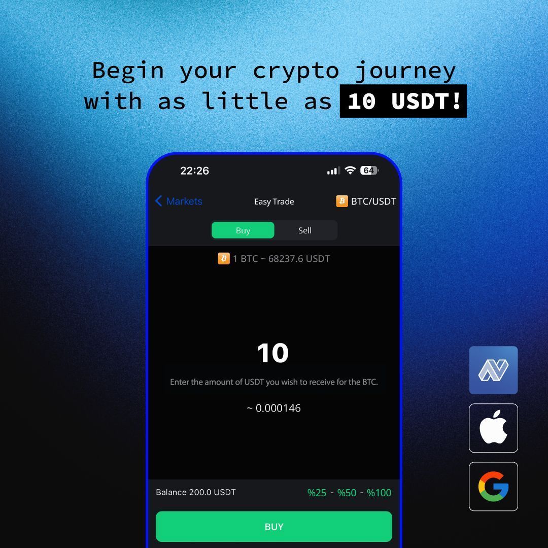 Begin your #crypto journey with as little as 10 USDT! 💰 

Dive into the world of digital assets and start trading today. 📈

#BTC #Blockchain #Nitroex