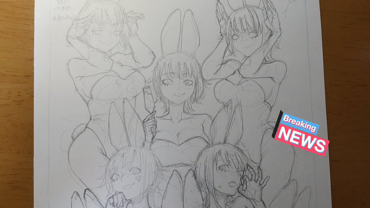 バニーの日なので描いてた下書き
……いつかペン入れしますハイ
#アナログ #NSFW #wip 