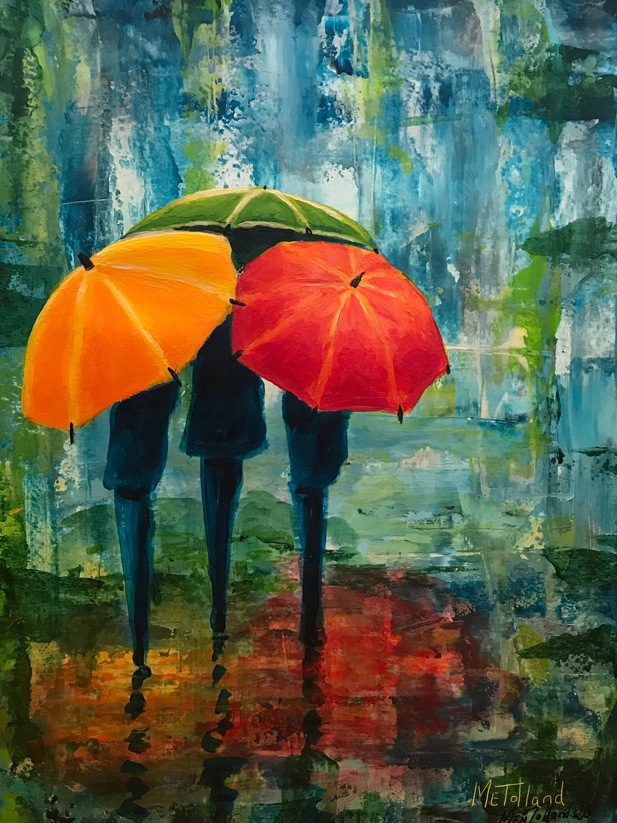 Er i gong med paraplyar igjen. Ny vri denne gongen også. Desse skal vera med på ei lynkjapp utstilling på kyrkjekaffien på Fjelberg gamle prestegard kommande søndag.