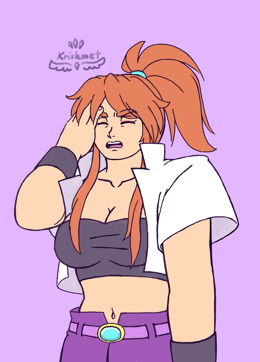 KrishmetDragon's tweet photo. Morning drawing warm-up.

This pose is based on SMG4's famous facepalm icon.

#Krishmet 
#Persona https://t.co/mmdojLnF9H