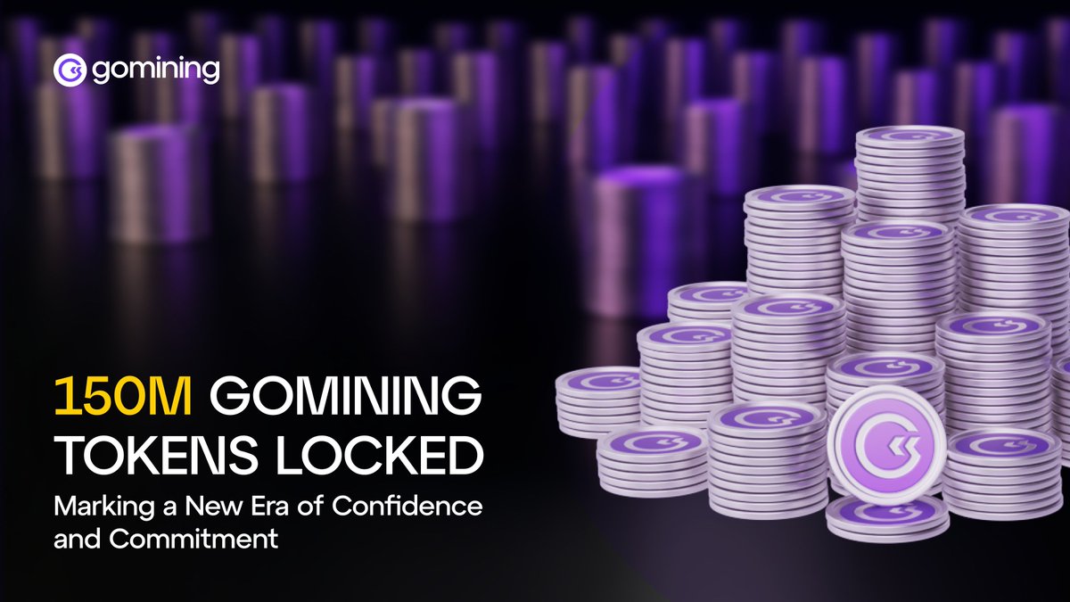 GoMining's tweet photo. GoMiners, we’ve just hit 150 million GOMINING tokens locked! 🔒

Massive thanks to everyone who locked in their tokens and helped build a stronger, more decentralized ecosystem. 

Next target: 200 M! 🎯

Lock it in and celebrate with us — drop a 🔒 if you’re part of this milestone!