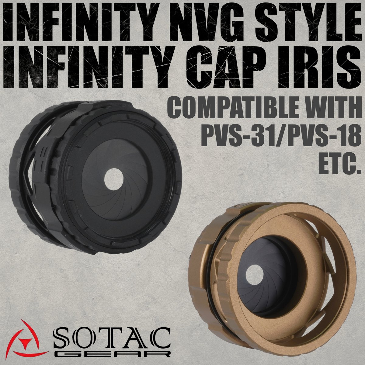 Infinity NVG - INFINITY CAP Gen 2 (Adjustable Iris) for NVGs