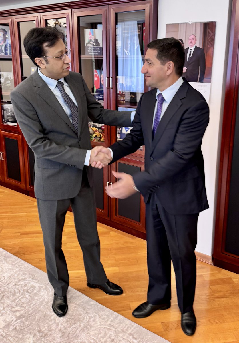 Met Mr. Hikmet Hajiyev, Assistant to the President &amp; Head of the Foreign Policy Affairs Department of Presidential Administration. Congratulated him on the peace agreement signed in Washington DC between Azerbaijan and Armenia, and positive developments in regional connectivity.